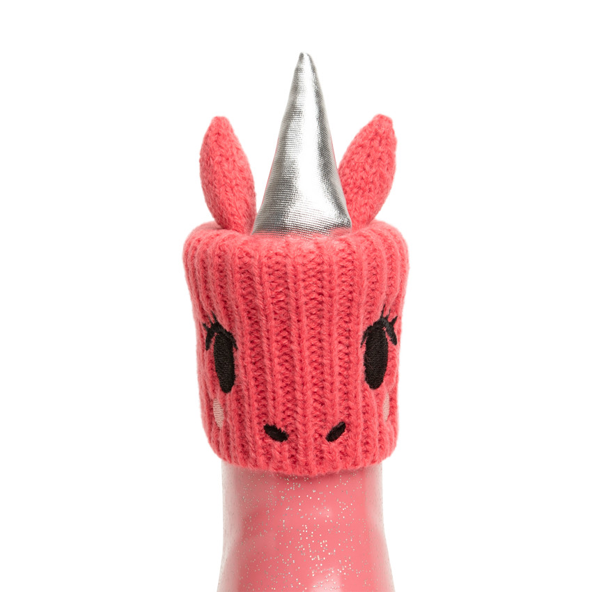 Bottes de pluie pailletées pour fille à col tricot et motif licorne 