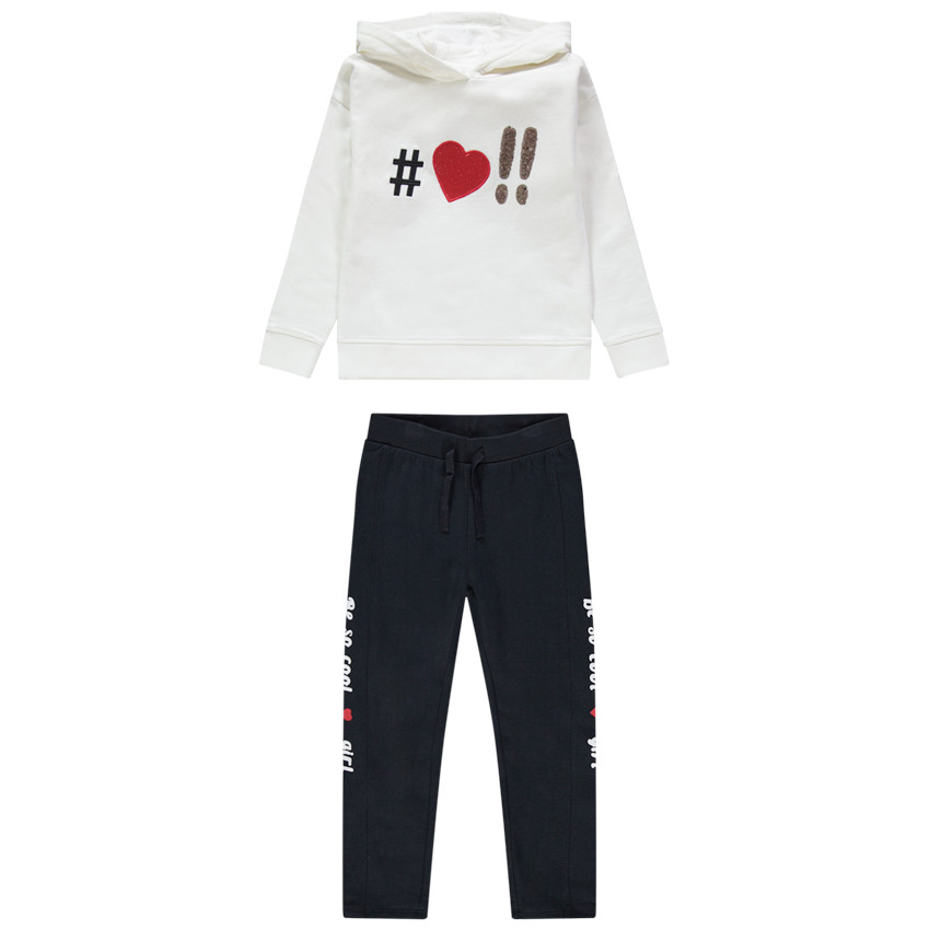Jogging avec motifs brillants et pantalon à inscriptions printées  Additional Jogging avec motifs brillants et pantalon à inscriptions printées