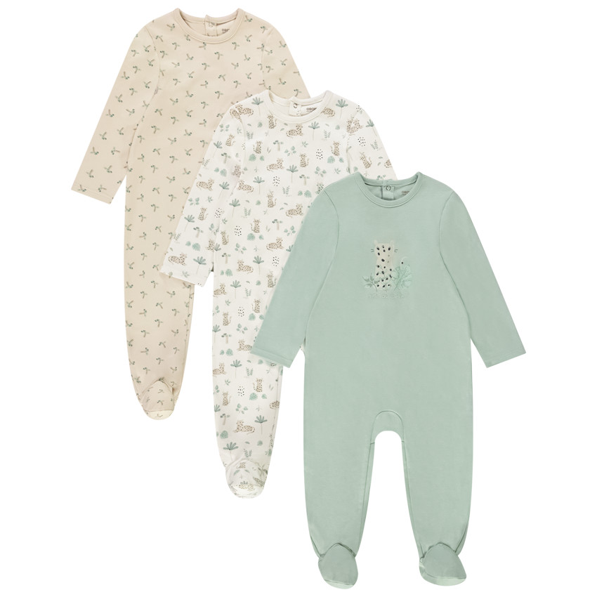 "Σετ από 3 dors-bien λεοπάρ για μωρό με διαφορετικές ανοιχτές ανάλογα με την ηλικία" 