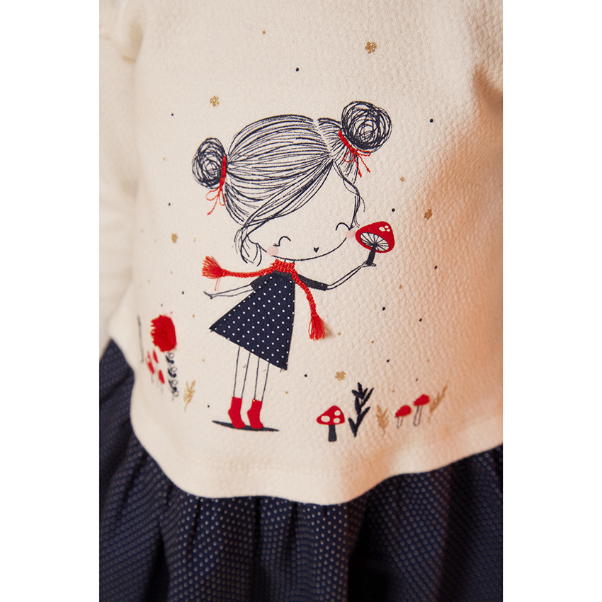 Φόρεμα 2 σε 1 με φαντασία τύπωμα για bebe κορίτσι 