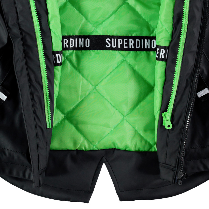 Parka 3 en 1 motif dinosaure doublée micropolaire  Additional Parka 3 en 1 motif dinosaure doublée micropolaire