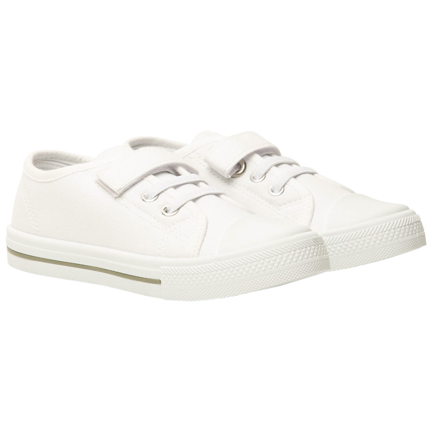 Αθλητικά παπούτσια χαμηλά από ύφασμα με κορδόνια και velcro για αγόρι 