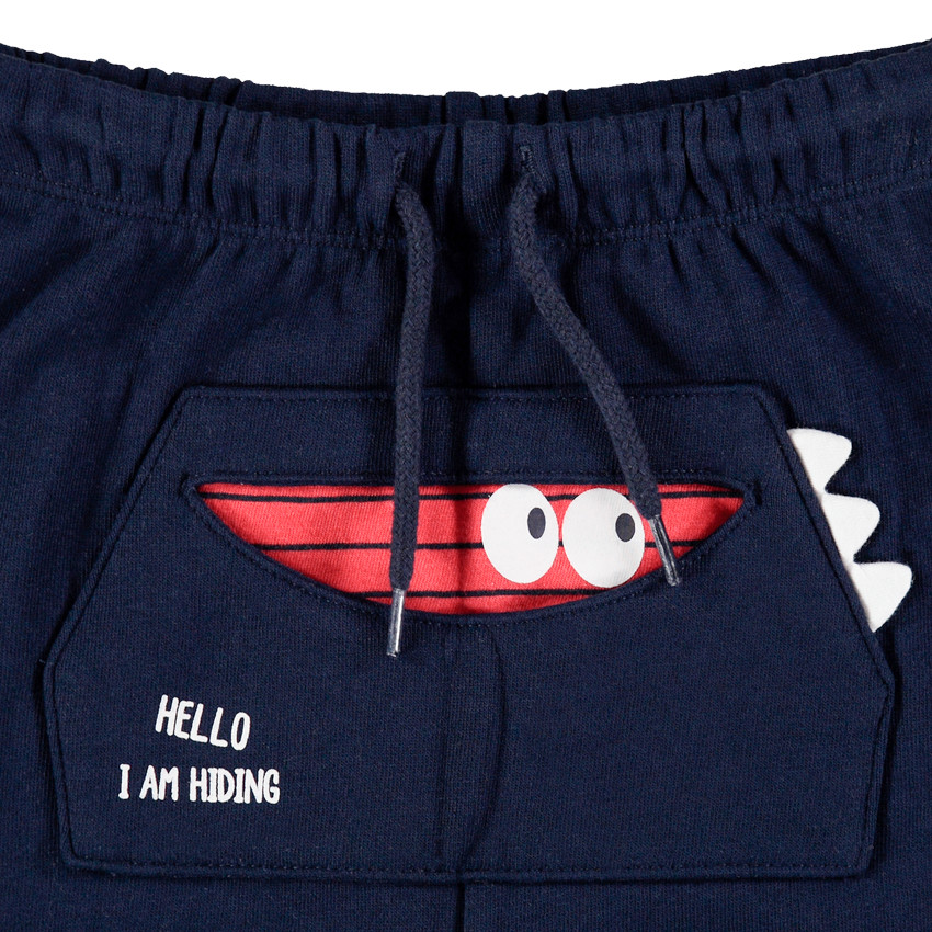 Pantalon de jogging en molleton à monstres printés 