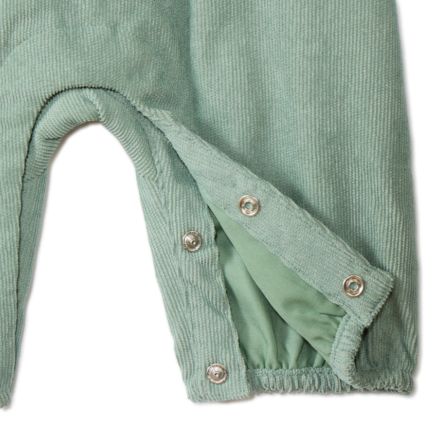 Ensemble 2 pièces avec salopette en velours pour bébé fille 