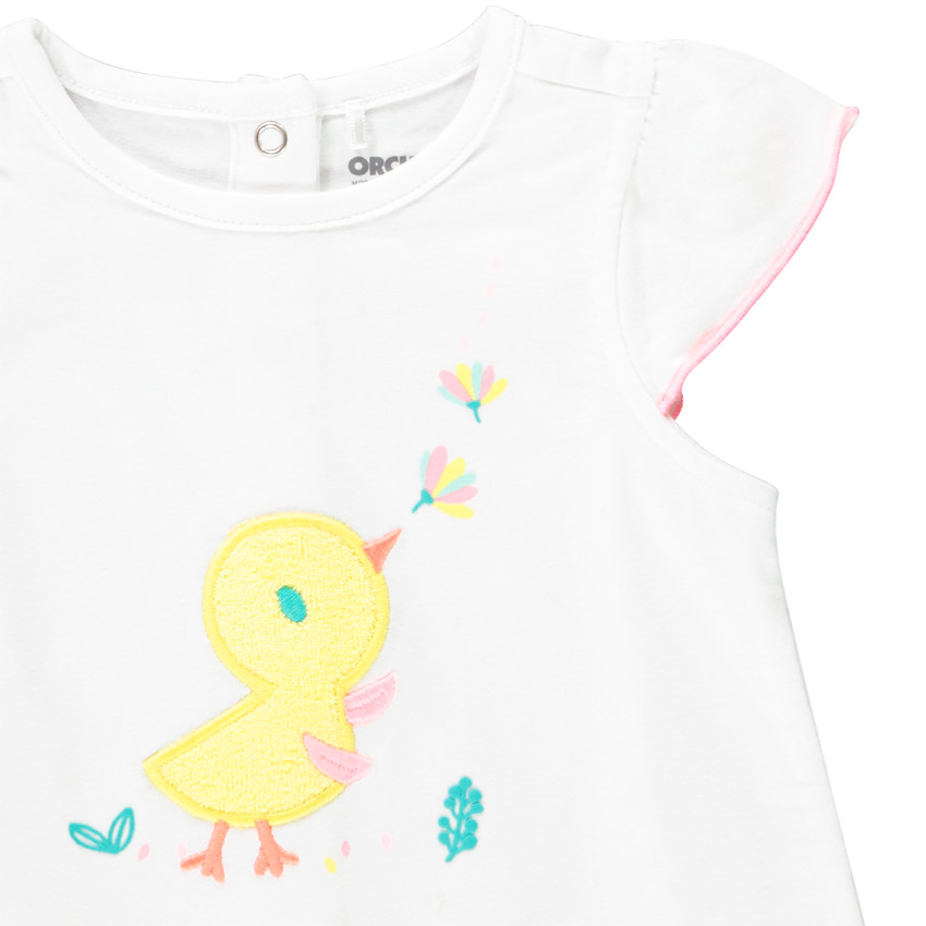 Σέτ μπλούζα και σορτς από σφουγγάρι για μωρό κορίτσι 