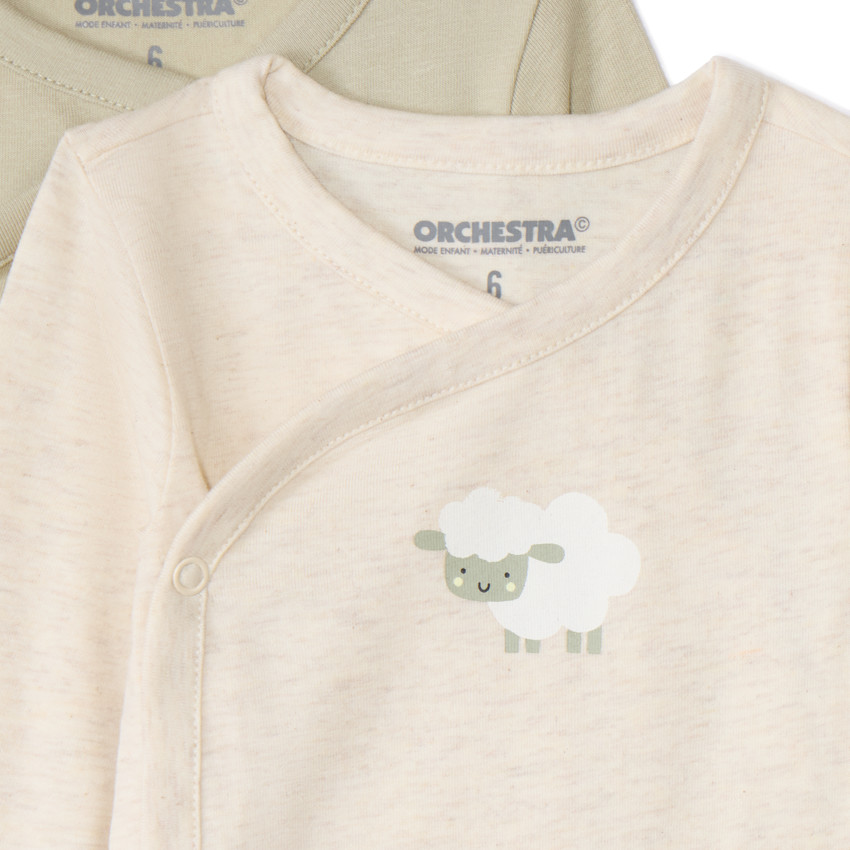 Σετ 7 μακρυμάνικα bodies jersey με φαντεζί σχέδια και διαφορετικά ανοίγματα ανάλογα με την ηλικία 