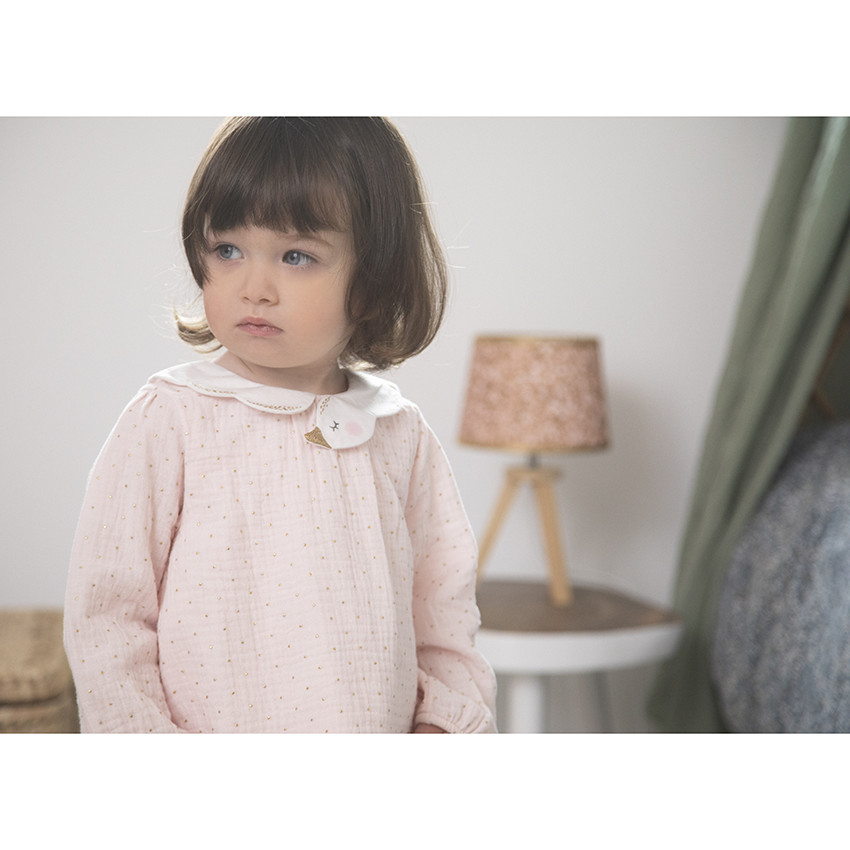 Σετ τουνίκ και κολάν με στάμπα Swan για bébé κοριτσι 