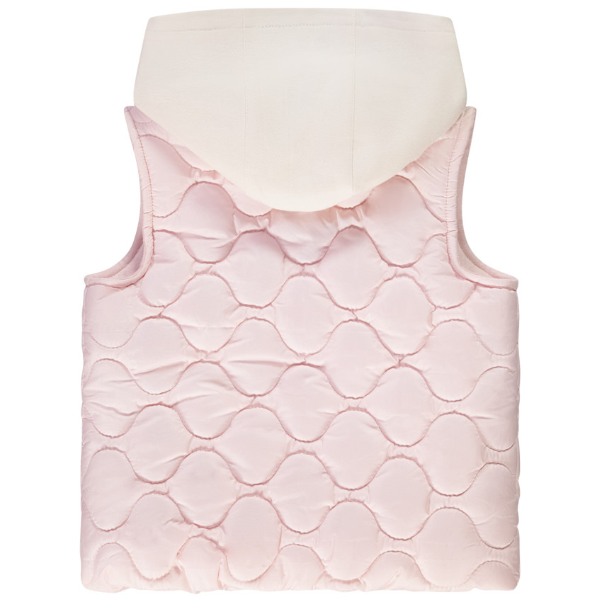 Αμάνικο μπουφάν bi-matière για bebe κορίτσι 