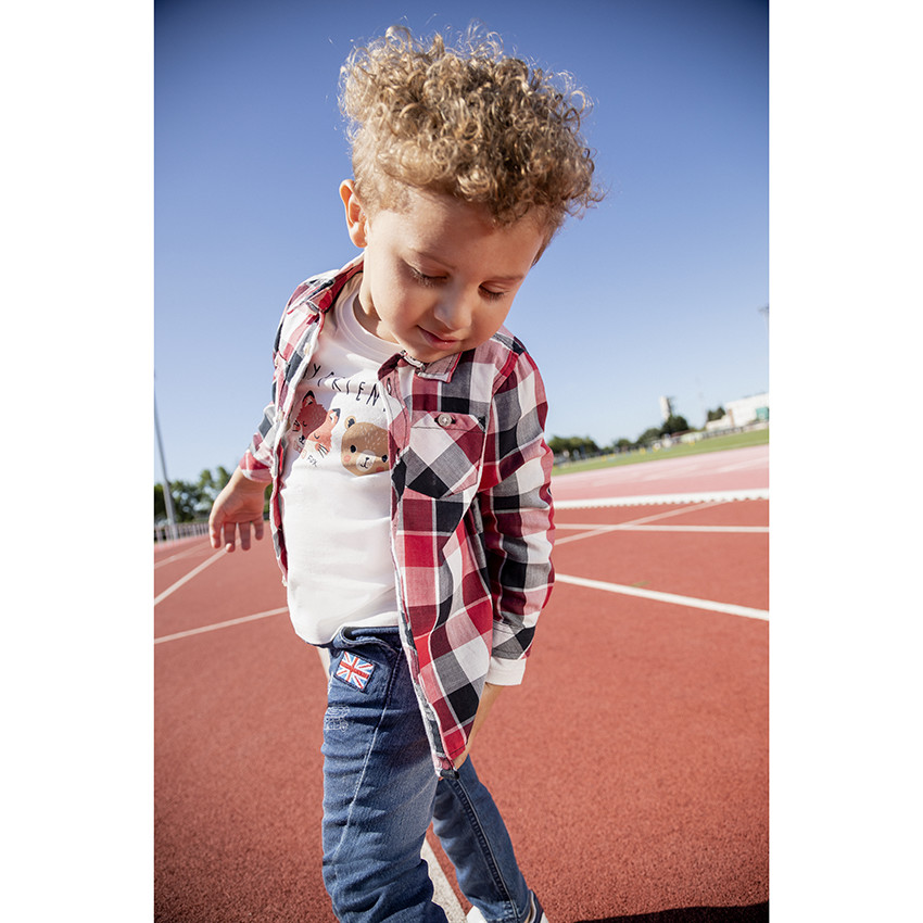 Jean με badges σε στυλ London για bebe αγόρι  Additional Jean με badges σε στυλ London για bebe αγόρι