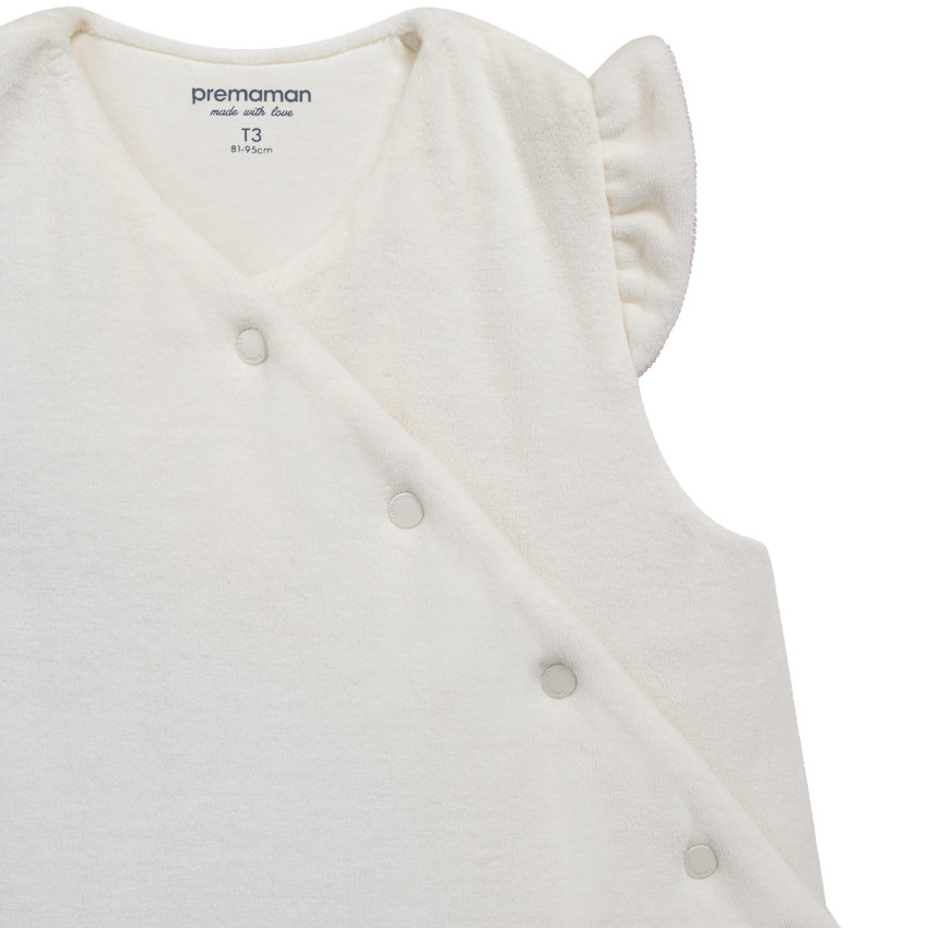 Αμάνικος υπνόσακος TOG 3 από βελουτέ 18-36M Little Deer εκρού 