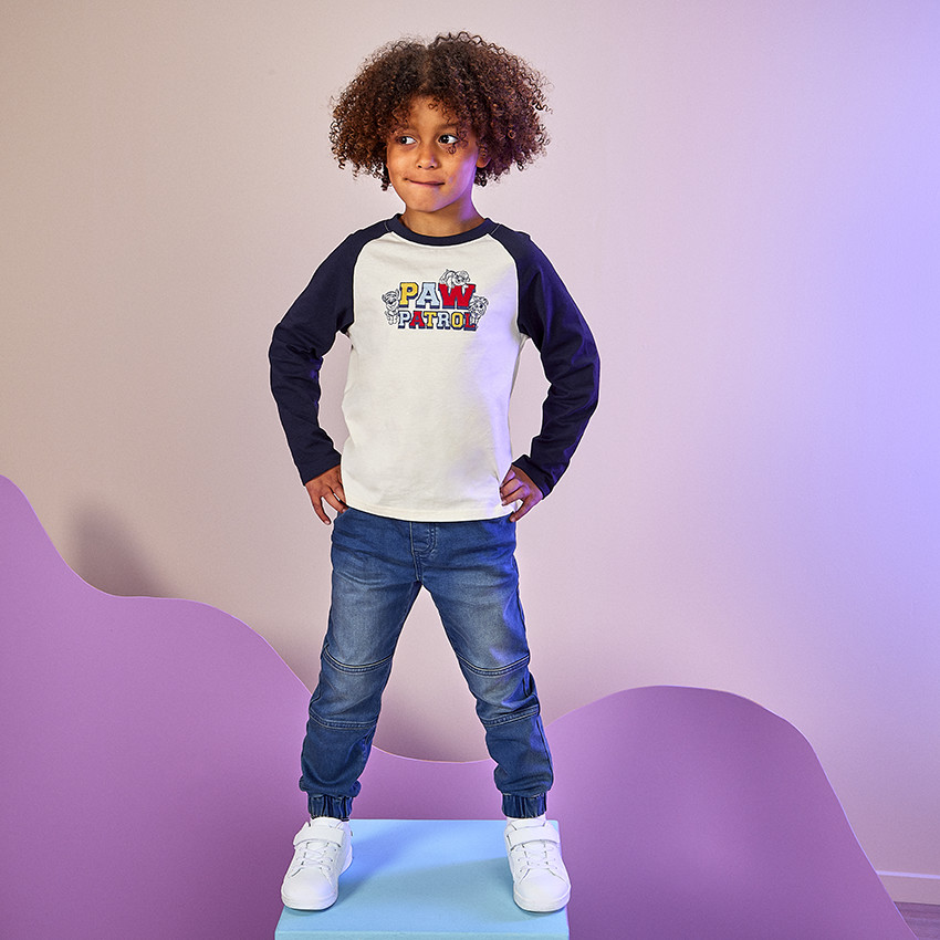 Τζιν jogger με εφέ ξεθωριασμένου για αγόρι 