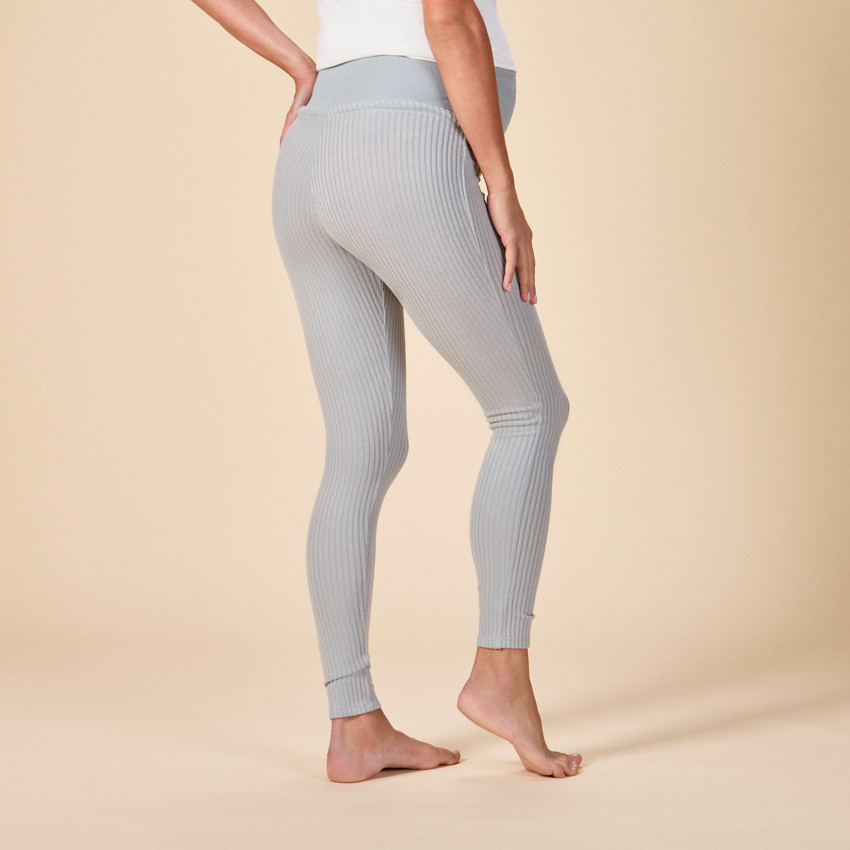 Legging de grossesse côtelé avec bandeau haut 