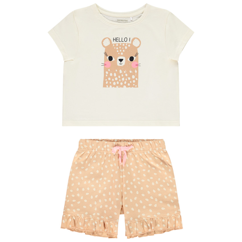 Pyjama court 2 pièces pour fille 