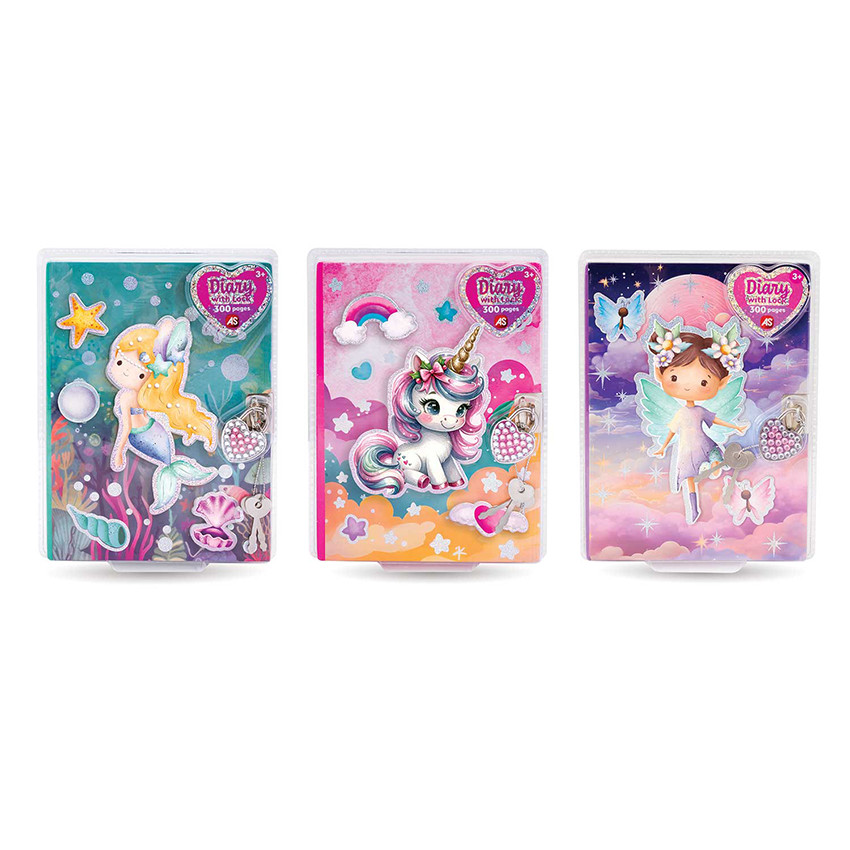 Ατζέντα Μεγάλη με Κλειδαριά - 3 Σχέδια AS  