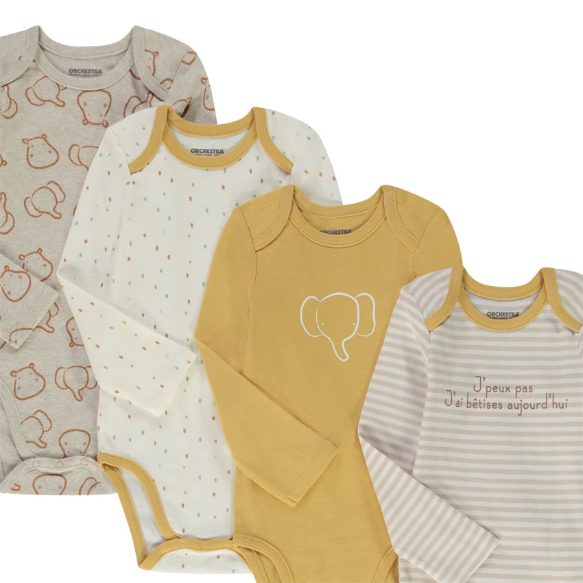 "Σετ από 7 φαντεζί μακρυμάνικα κορμάκια για μωρό αγόρι" 