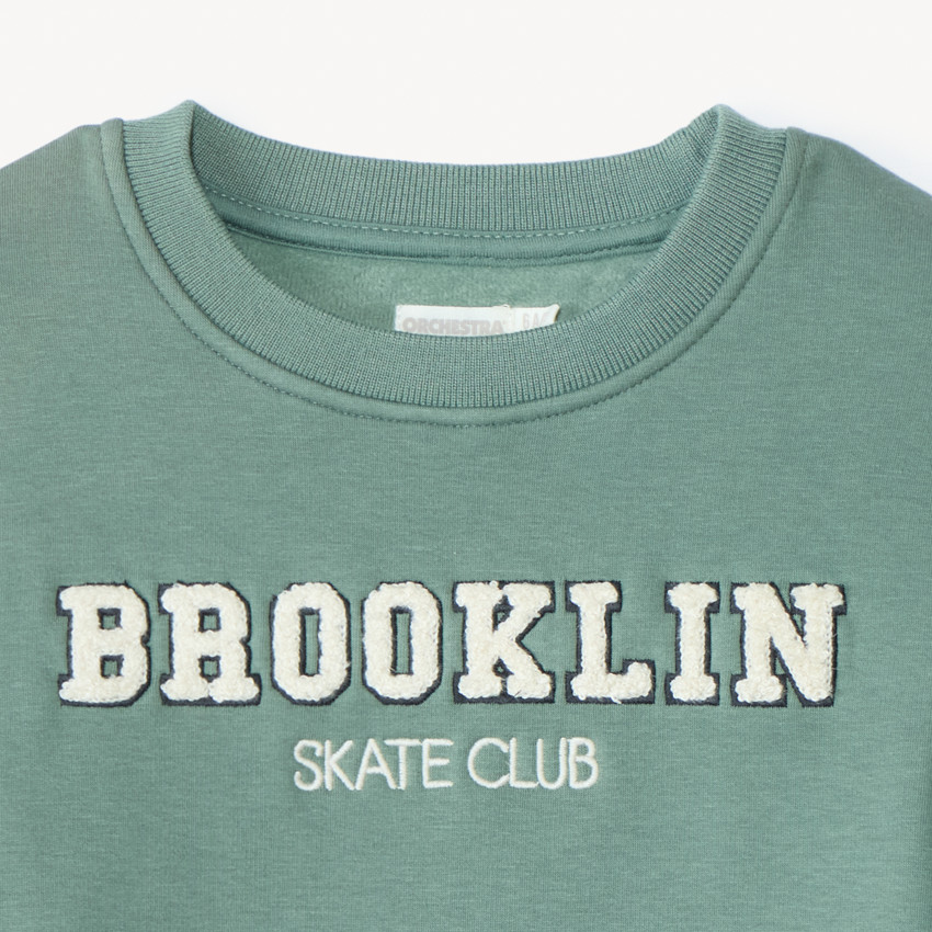 Sweat molleton à patchs bouclettes pour garçon 