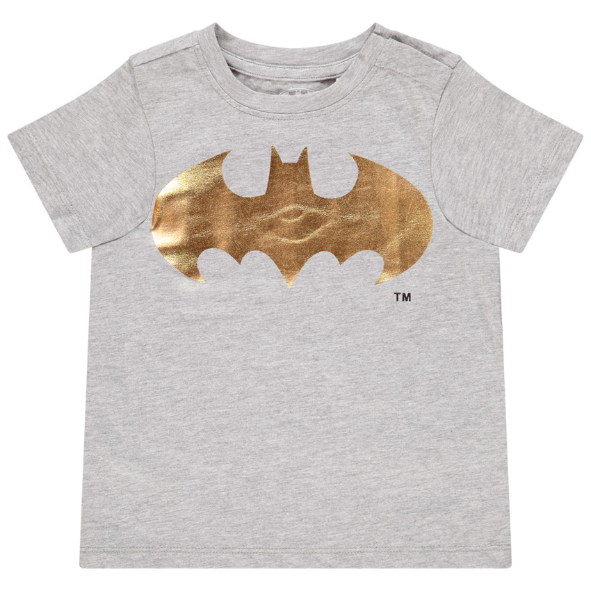 T-shirt κοντομάνικο σχέδιο Batman χρυσαφί για bebe αγόρι 