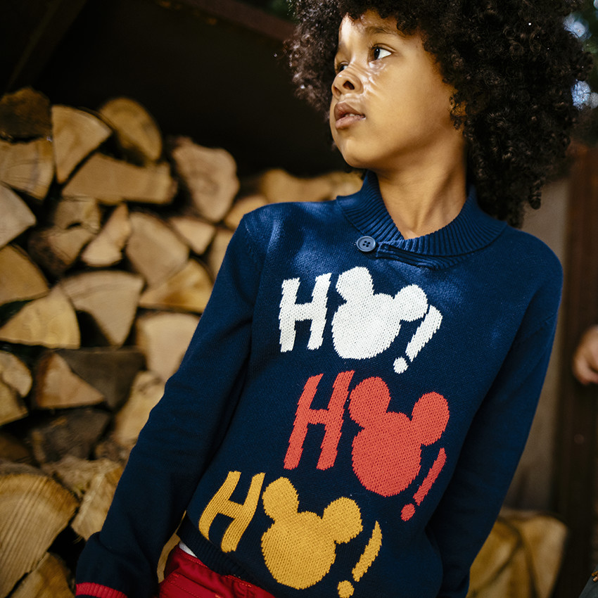 Pull Mickey Disney en tricot à col châle  Additional Pull Mickey Disney en tricot à col châle