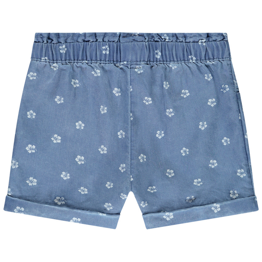Σορτς με σχέδιο λουλούδια Hibiscus για bebe κορίτσι 