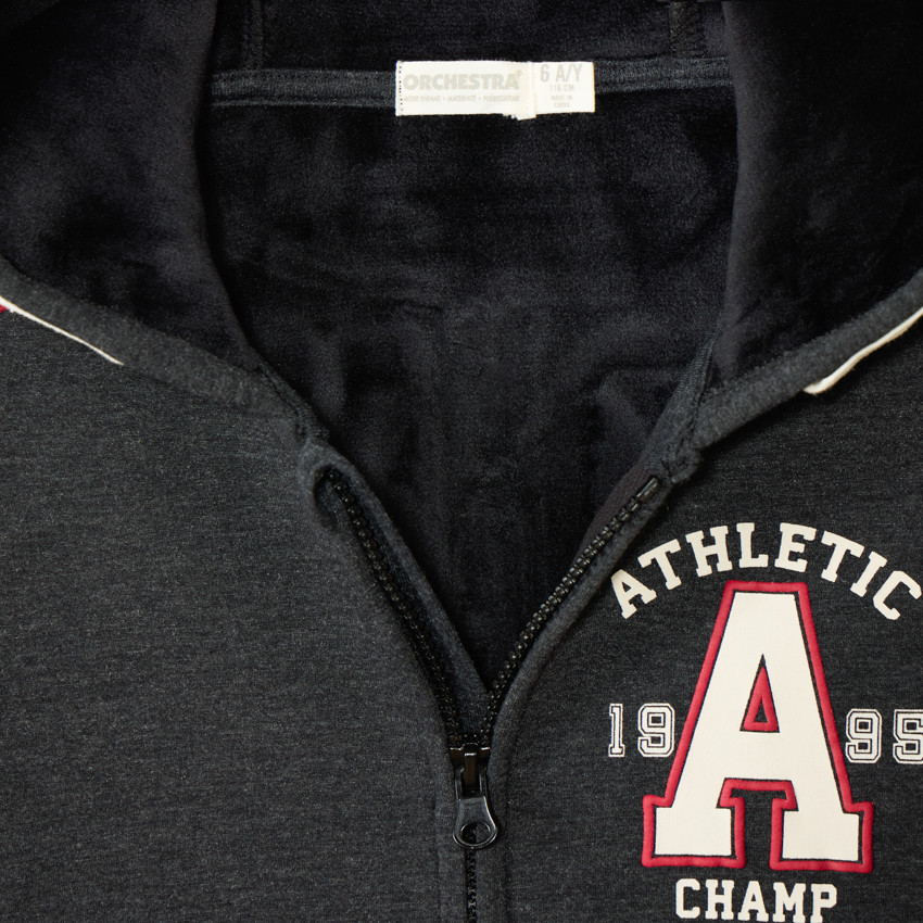 Gilet à capuche à print numéro de sportif pour garçon  