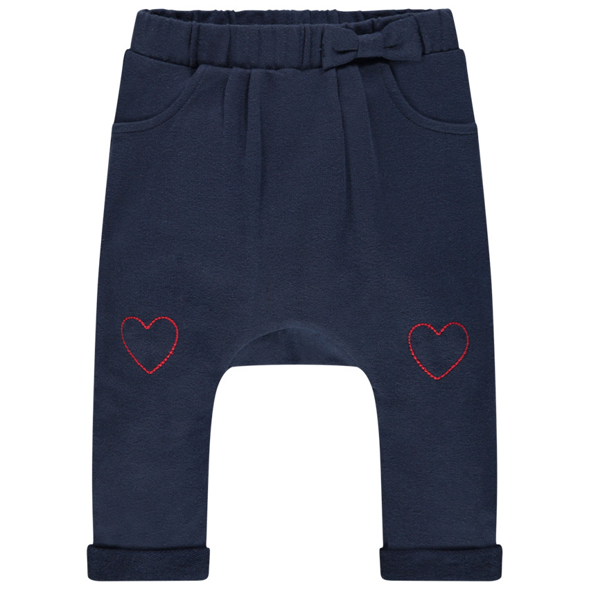 Φανελένιο παντελόνι φόρμας με κεντημένες καρδιές  Additional Φανελένιο παντελόνι φόρμας με κεντημένες καρδιές