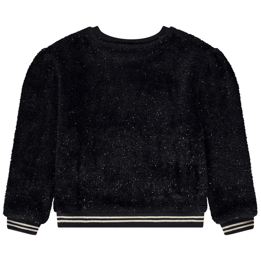 Φούτερ σε πλέξη sherpa με νήματα lurex για κορίτσι 