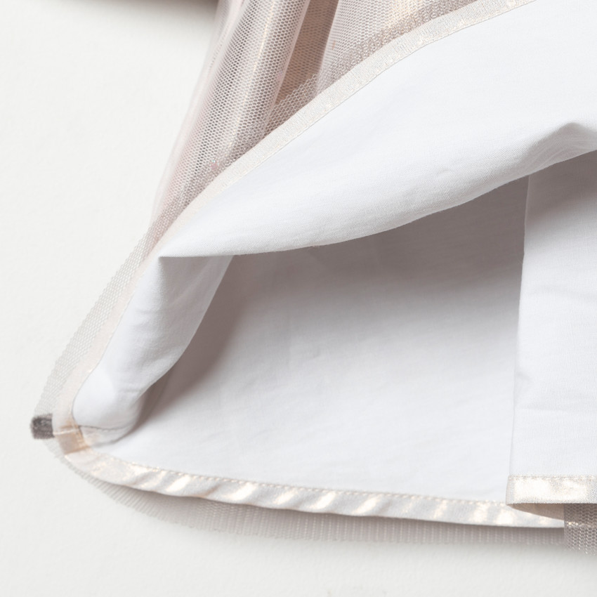 Γιορτινό φόρεμα effet 2 σε 1 bi-matière για κορίτσι 