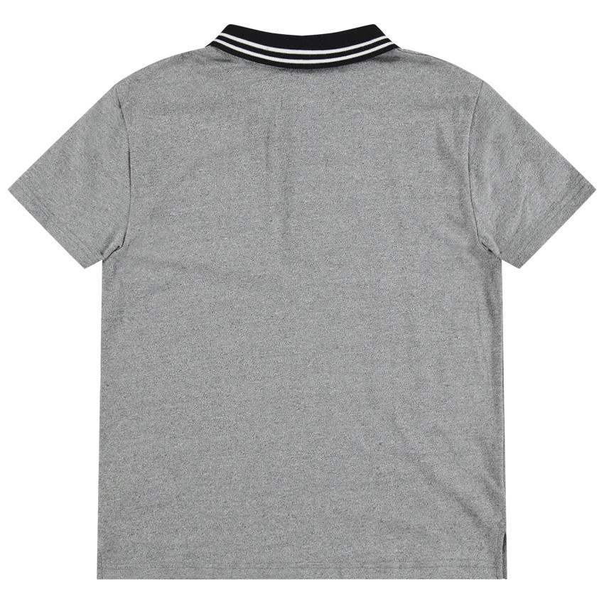 Junior - Polo manches courtes chiné avec motif brodé 