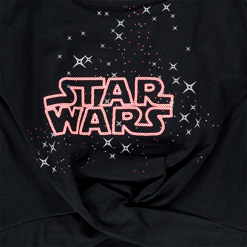 T-shirt κοντομάνικο Star Wars με παγιέτες για κορίτσι 