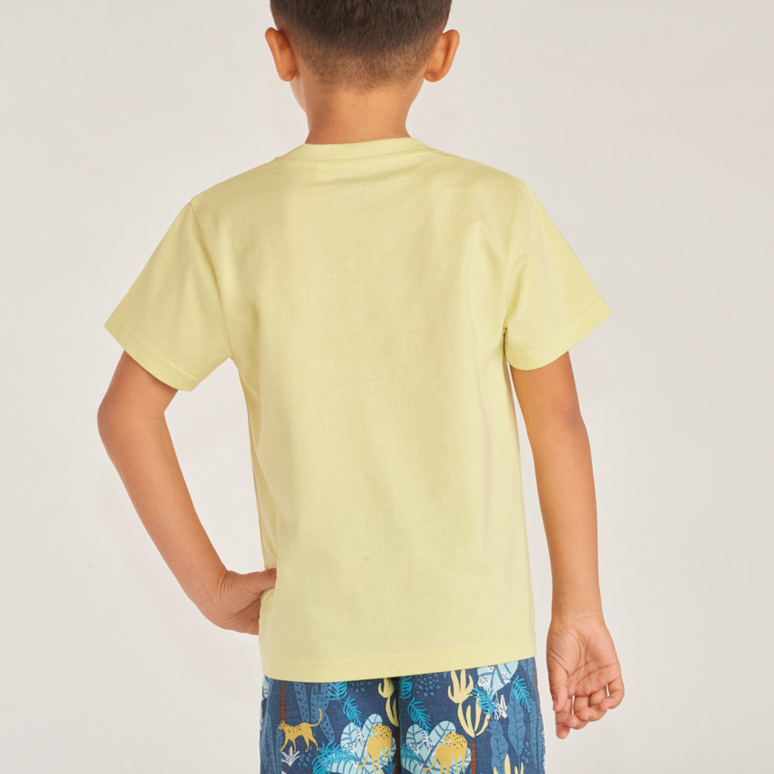 T-shirt με κοντά μανίκια με εκτύπωση καρύδας για αγόρι 