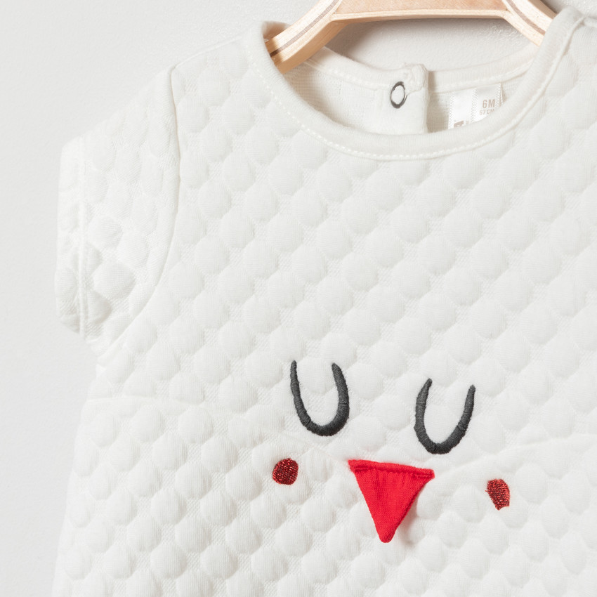 Φόρεμα κοντομάνικο molleton φαντεζί  