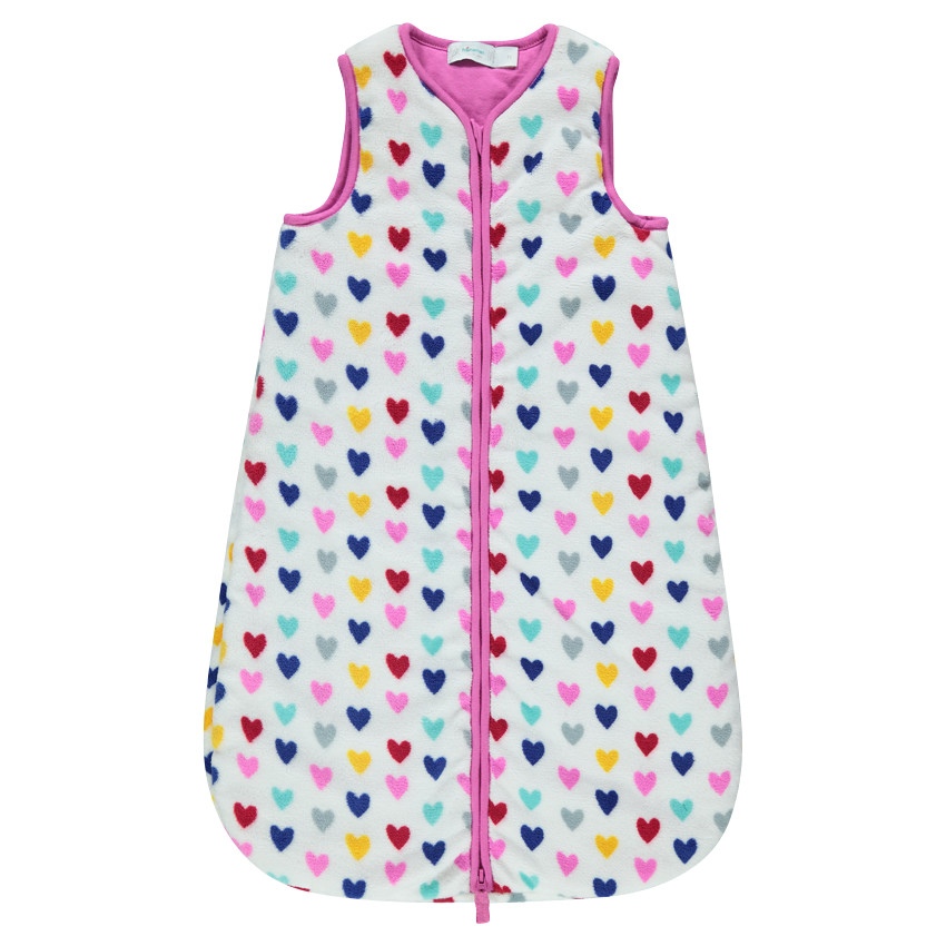 Turbulette sans manches en sherpa imprimée coeurs  Additional Turbulette sans manches en sherpa imprimée coeurs