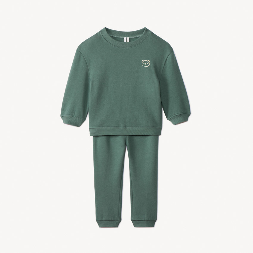 Ensemble sweat + jogging avec ours puff print pour bébé garçon 