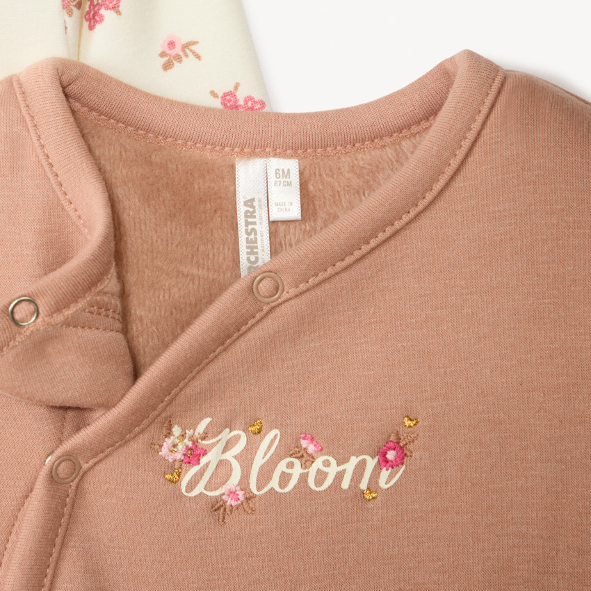 Lot de 2 dors-bien fantaisie pour bébé fille avec ouvertures différentes selon l'âge 