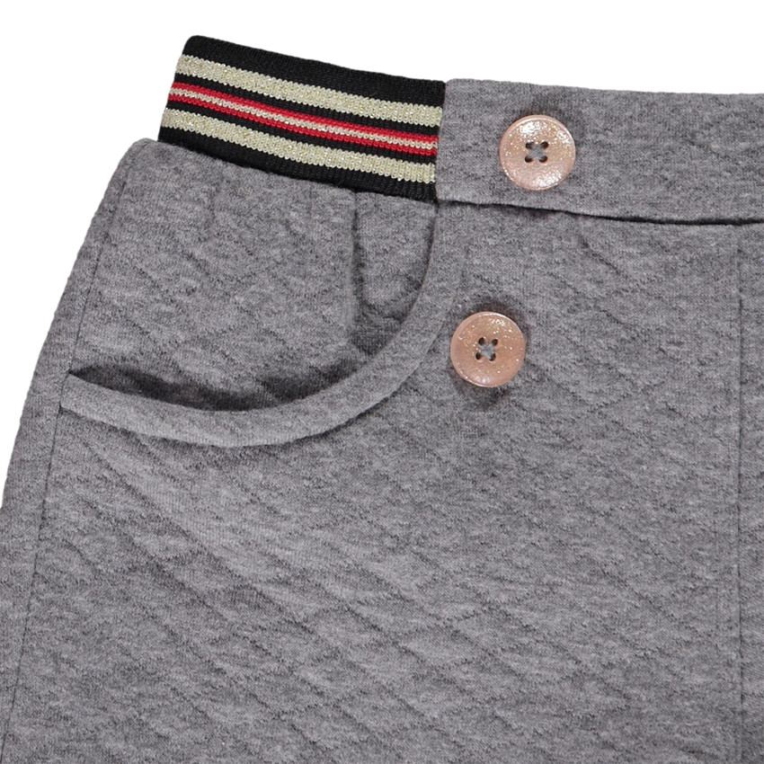Short en molleton quilté effet matelassé pour bébé fille Main Short en molleton quilté effet matelassé pour bébé fille