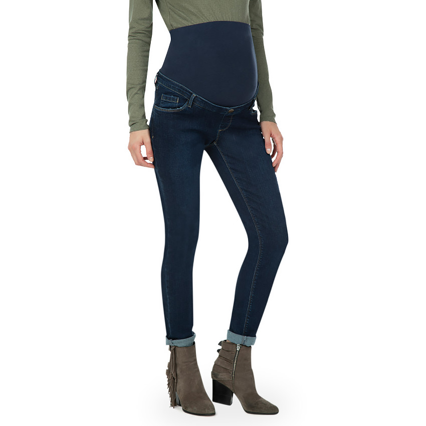 Τζιν εγκυμοσύνης σε γραμμή slim με φαρδιά φάσα ψηλά στη μέση 