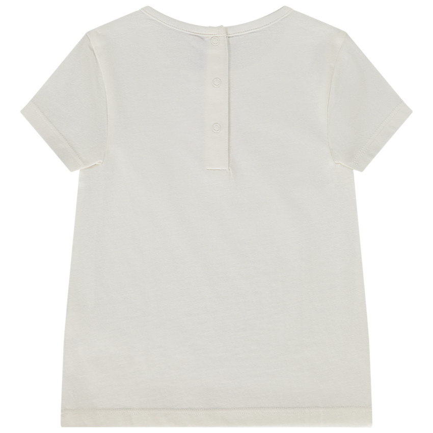 Κοντομάνικο μπλουζάκι με φαντεζί σχέδιο για bebe κορίτσι 