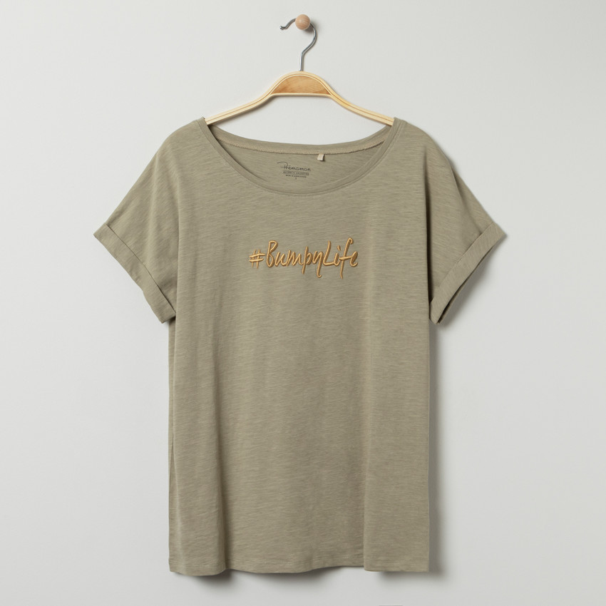 T-shirt εγκυμοσύνης κοντομάνικο με μήνυμα 