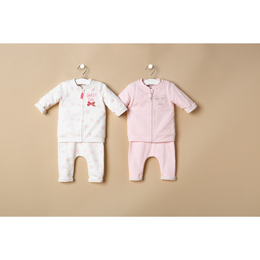 Σύνολο με παντελόνι και ζακέτα με ραμμένο φιόγκο 