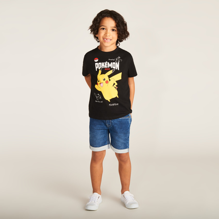 T-shirt κοντομάνικο με εκτύπωση Pikachu Pokémon για αγόρι 