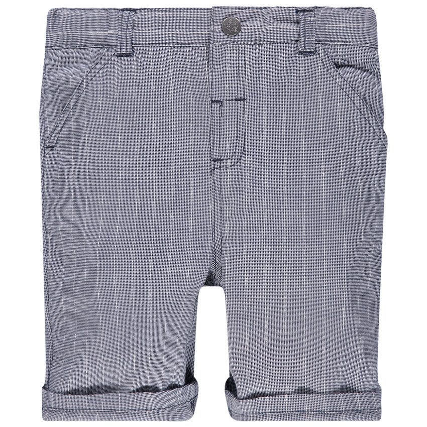 Βερμούδα με λεπτές ρίγες και τσέπες  