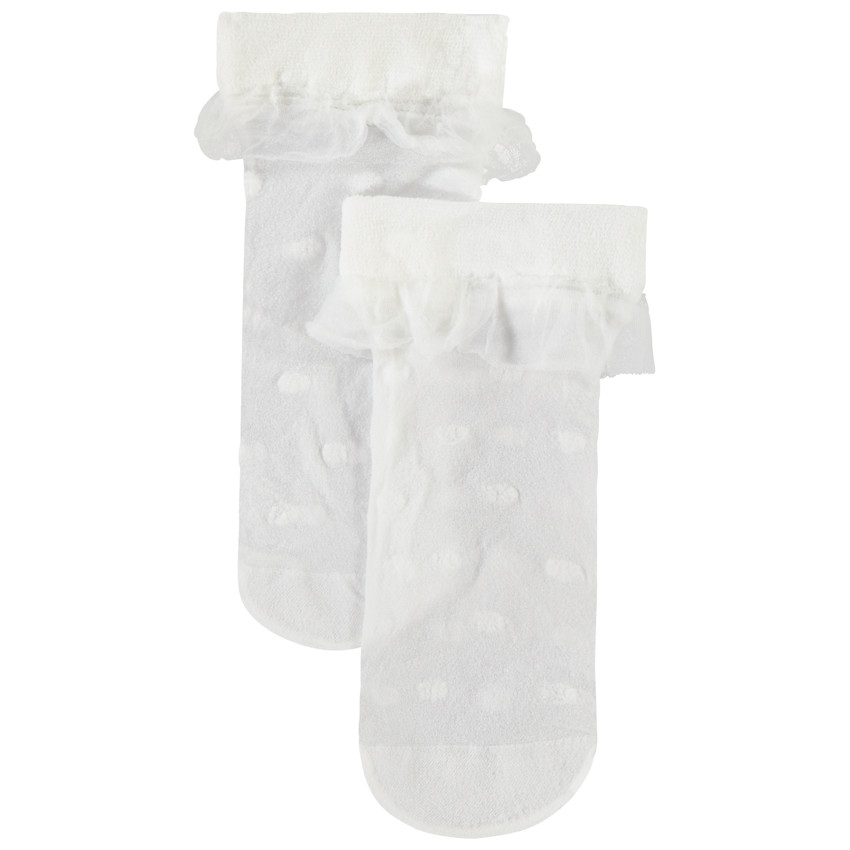 Ζευγάρι κανονικών κάλτσες με εφέ chiffon για κορίτσι 