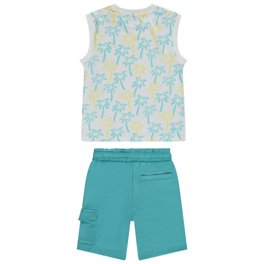 Σετ 2 τμχ. με μπλουζάκι αμάνικο με σχέδιο φοίνικες για αγόρι 