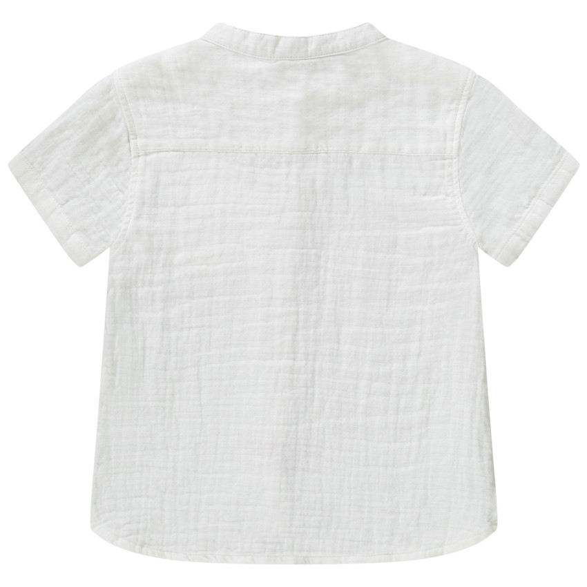 "Πουκάμισο κοντομάνικο με κέντημα φοίνικα για μωρό αγόρι" 