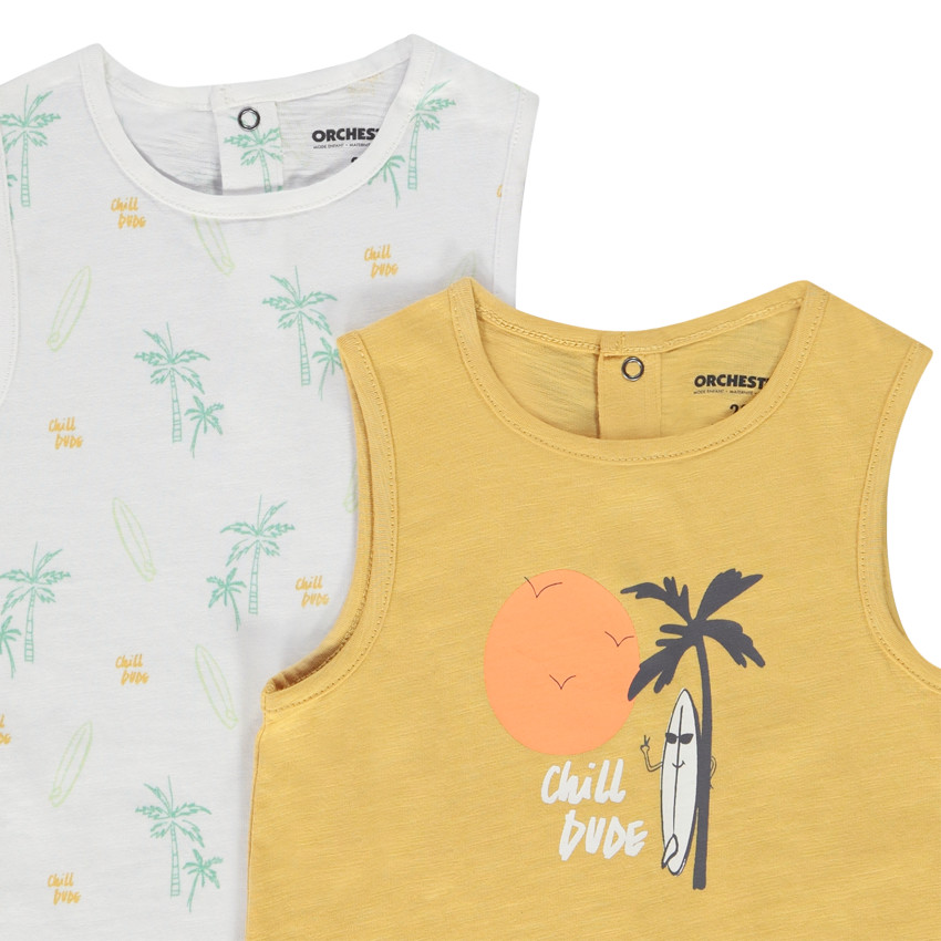 Σετ από 5 αμάνικα μπλουζάκια από jersey print surf για bebe αγόρι  Additional Σετ από 5 αμάνικα μπλουζάκια από jersey print surf για bebe αγόρι