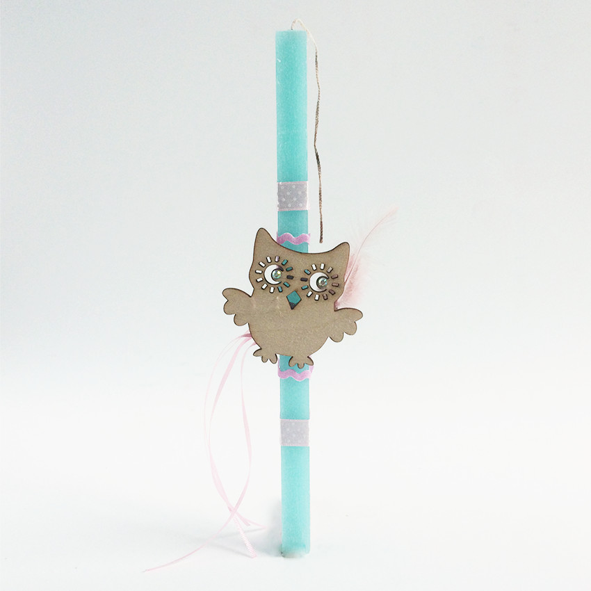 Λαμπάδα πασχαλινή κουκουβάγια - Πράσινο  Additional Λαμπάδα πασχαλινή κουκουβάγια - Πράσινο