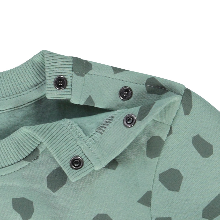 Φούτερ molleton με patch bouclette για bebe αγόρι 