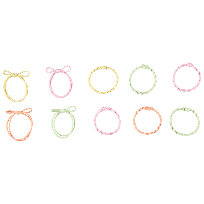 Σετ από 10 φαντεζί λαστιχάκια για κορίτσι 