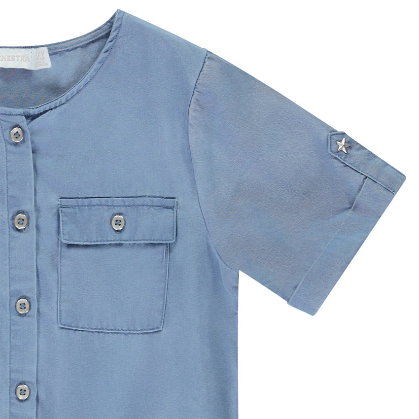 Σορτσάκι από υφασμάτινο σε μονόχρωμο για κορίτσι 