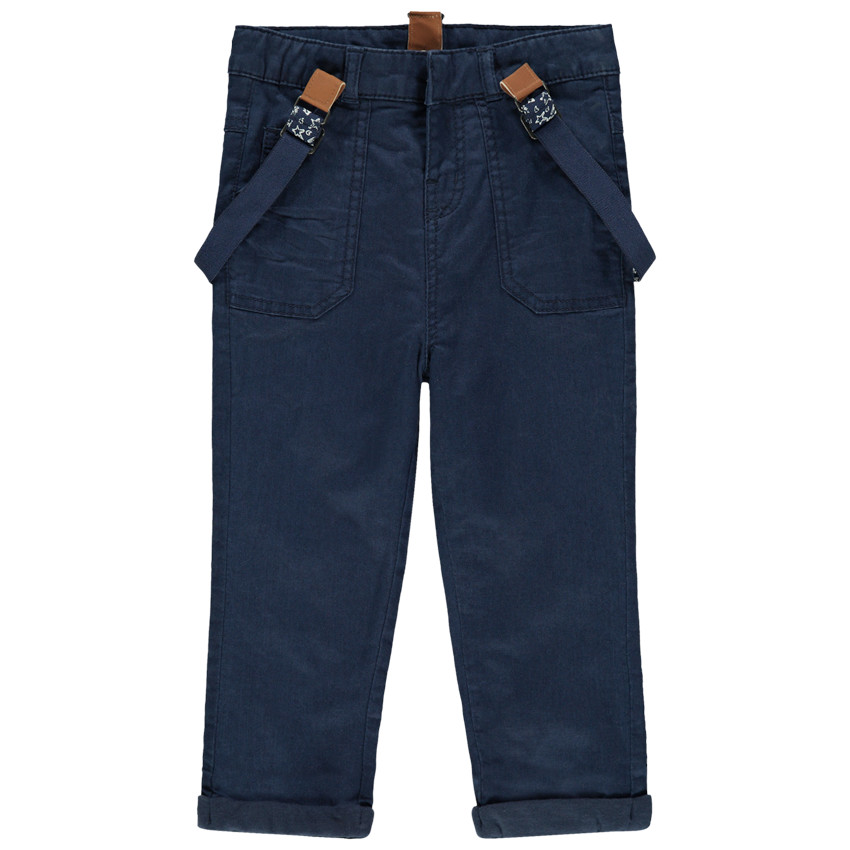 Παντελόνι βαμβακερό με αποσπώμενες τιράντες 